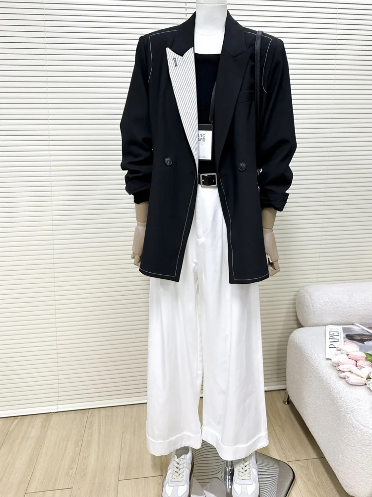 سترة WHTREND على الطراز الكوري للنساء لخريف 2025 معاطف أنيقة جديدة متعددة الاستخدامات ذات ألوان متعددة الاستخدامات WH1676 #4