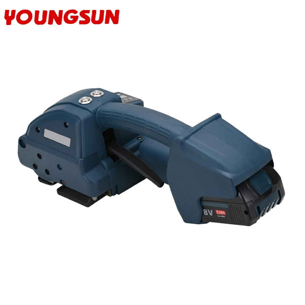 young sun Handheld Bundler Banding Machine Baler Packer Manual Steel Band Tool Strapping Machine Battery for PP Pet Belt