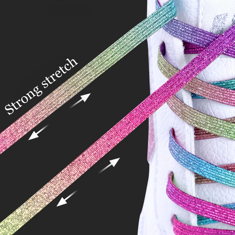 Multi color options Elastic Shoe Laces Of Sneakers Flat Shoelaces no tie General for adults and children Lazy shoe Lace 25 Color