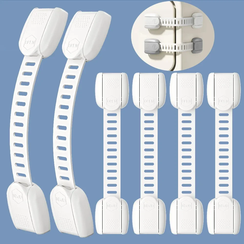 6PCS Multi-functional Safety Locks for Cabinets/Drawers/Doors - Drawer Lock Baby Child Safety Lock Window Lock Children