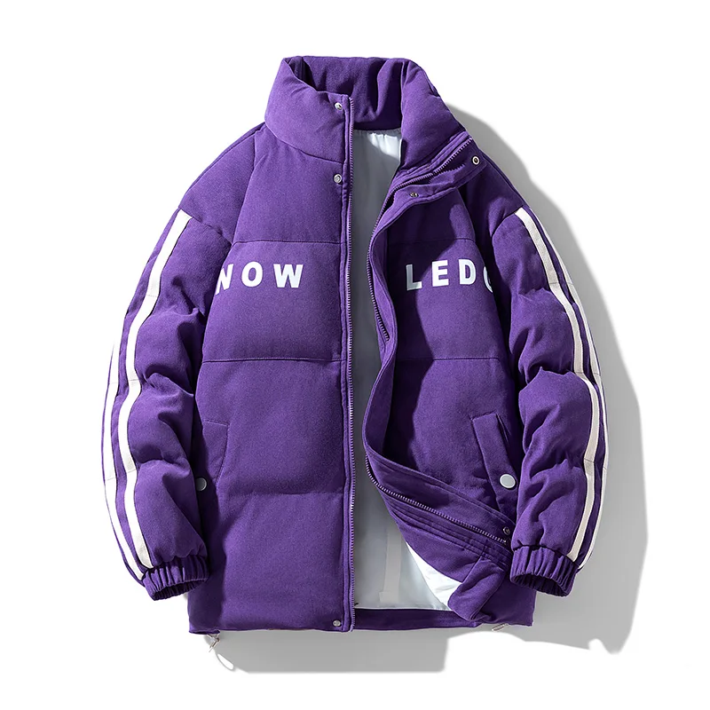 

Lightweight Down Jacket Cotton-padded Jacket Men Large-sized Winter Warm Stand-up Collar Trendy Brand Studentteenager Bread Coat