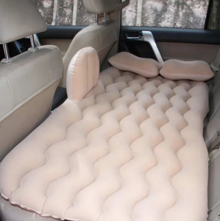 IFUNWOD Inflatable Car Mattress Custom Service Backseat Flocking Relaxing Sleeping Travel Inflatable Air Bed