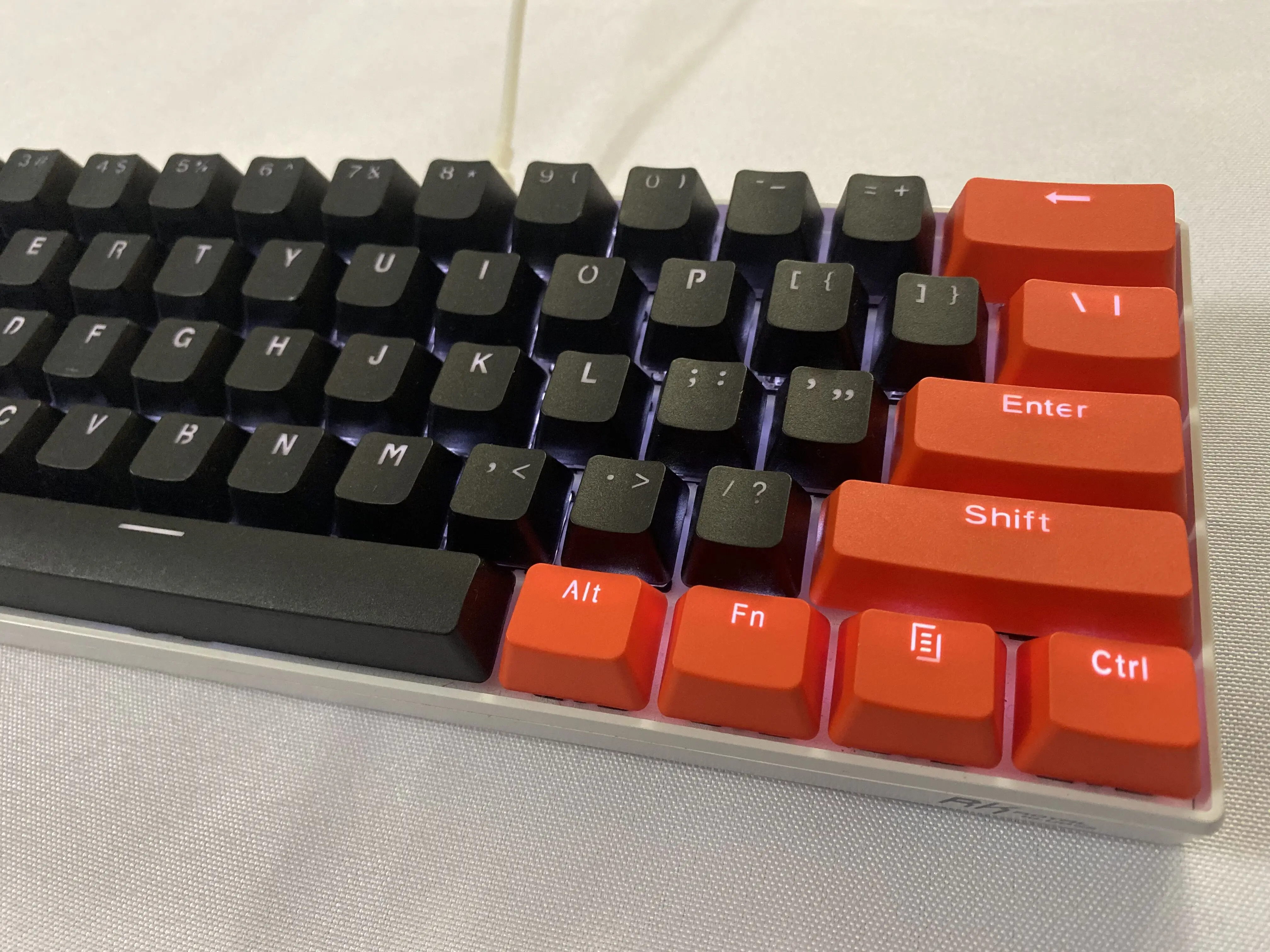 برتقالي أسود RK 61 مفتاح PBT الخلفية أغطية المفاتيح OEM الملف الشخصي Wooting Double Shot لوحة المفاتيح الميكانيكية Keycap #4