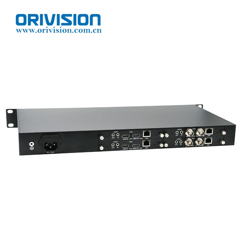 Free Install 1/2/3/4 Channels H.265 H.264 HDMI/SDI Streaming Broadcast  Encoder with HDMI Loop-out 1U Rack
