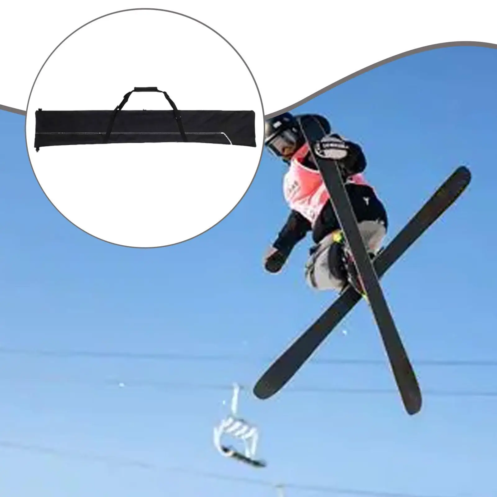 حقيبة أكسفورد من القماش على الجليد، معدات فصل رطبة وجافة احترافية تحل محل حقيبة الثلج السوداء من قماش أكسفورد للسفر والمشي لمسافات طويلة في الهواء الطلق #4