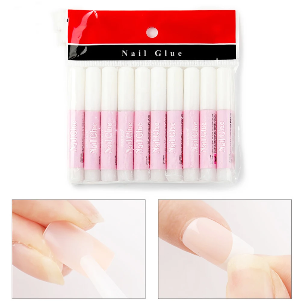 50 PCS Nail Glue for Acrylic Nails,Nail Tip Glue Professional Nail Glue False Nail Tips Glue  Broken Nails Adhesive Super Bond