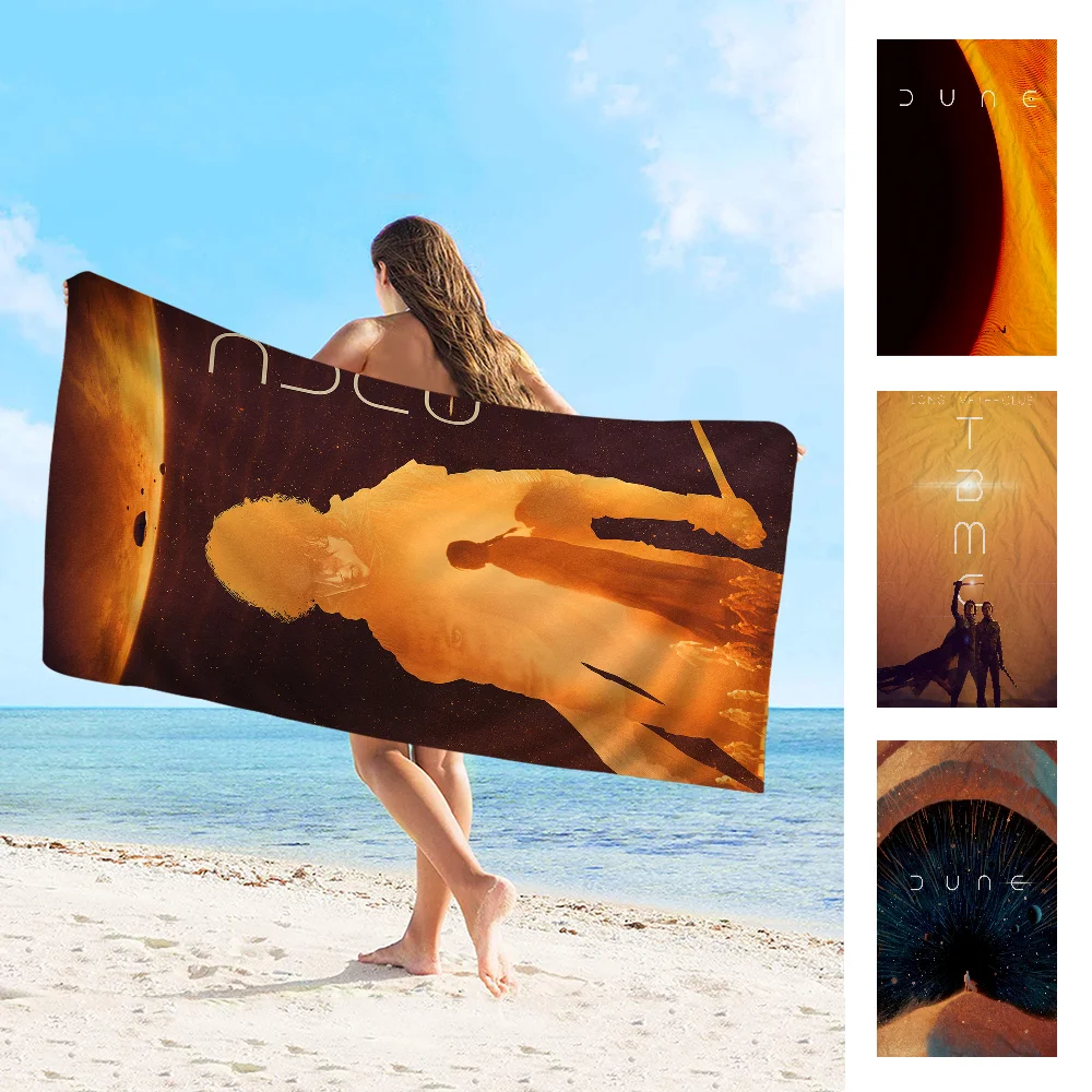 DUNE Movie Anime Beach Swimming Towel Soft Absorbent Washcloth Children's Gifts For Kids Travel Camping Gym