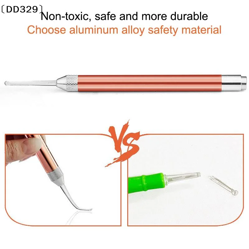 Baby Ear Cleaner Spoon LED Flash Light Ear Wax Curette Picker Visual Children Earpick Eer Wax Dig Remover Ear Nose Novel〔DD329〕