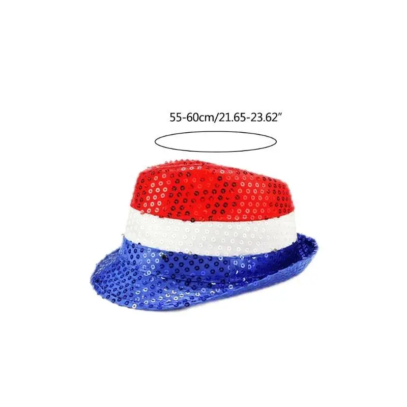 R1WE Hatday العلم الأمريكي زي يوليو الوطني قبعات الحفلات الرابعة للاستقلال الأمريكي #6