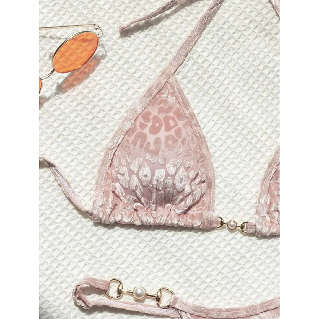 S-XL Leoparden-Halterneck-Mini-Micro-String-Bikini Damen-Badeanzug Zweiteiliger Bikini-Set Badebekleidung Badeanzug V5207 – Detail 33