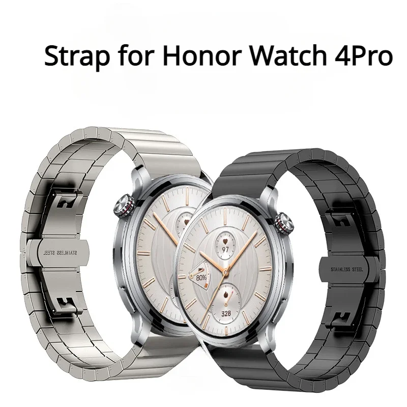 Stainless Steel Strap Watchband for Honor Watch 4pro ,4 Colors Straps for Honor 4pro Smartwatch Metal Wristband