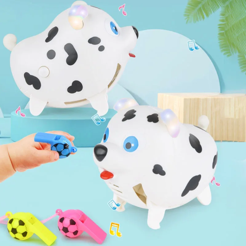

Детские забавные игрушки со свистком, бегущей поросенкой, креативные детские интерактивные электрические игрушки с голосовой подсветкой и музыкой