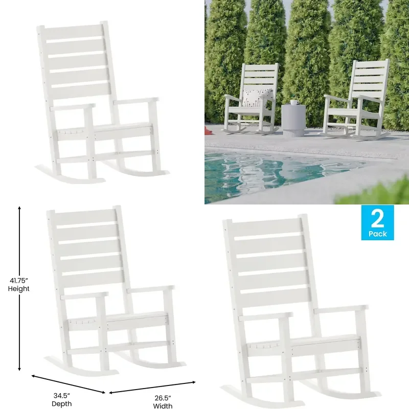for Modern Design HDPE Rocking Chair All Weather Indoor Outdoor Furniture