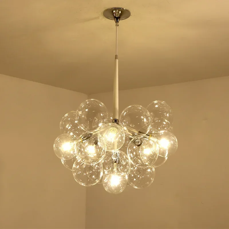 Nordic bubble pendant lights Bedroom Chandelier Lighting Modern LOFT lustre Glass Ball lampshade lamp home decor Hanging Lamp