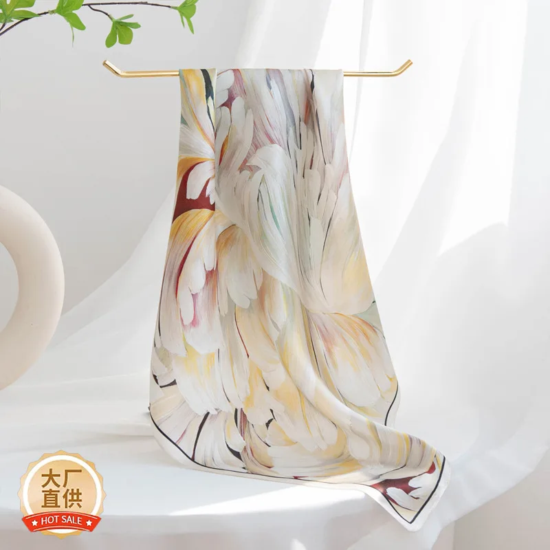 Women's Korean-Style Fashionable Elegant Square Scarf 2026 Autumn New Ornament Gift Versatile Small Shawl