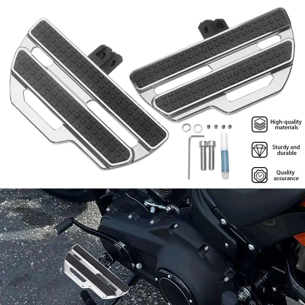 Motorcycle Front Floorboards Driver Footrest For Harley Softail Street Fat Bob Low Rider Sport Glide 2018-2024 Foot Peg Pedal