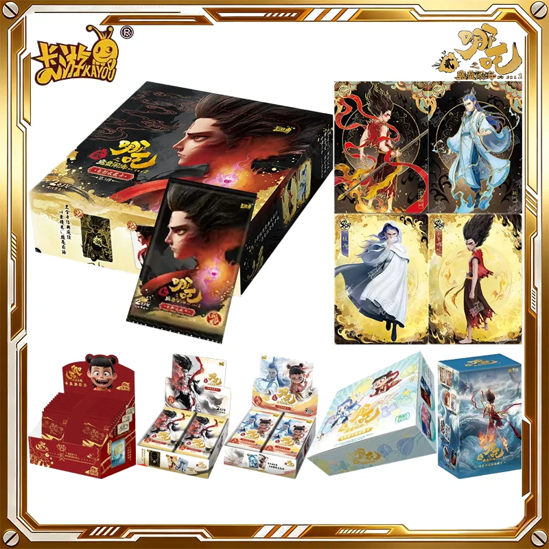 

Коллекционные карточки KAYOU Ne Zha 2: Набор «Пламя Духа», 3-е издание, таинственная коробка, аниме-карточки для игры, подарки на день рождения и праздники для детей