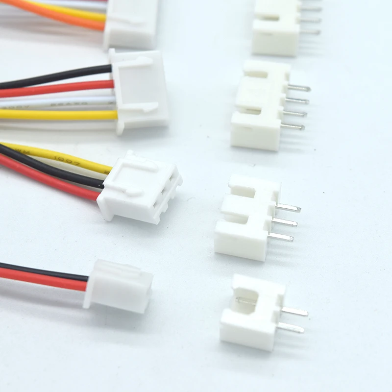 10Sets XH2.54 Male Plug Connector+ Female Straight Needle 2/3/4/5/6/7/8/9/10Pin 26AWG Pitch 2.54MM With 100MM/200MM Wire