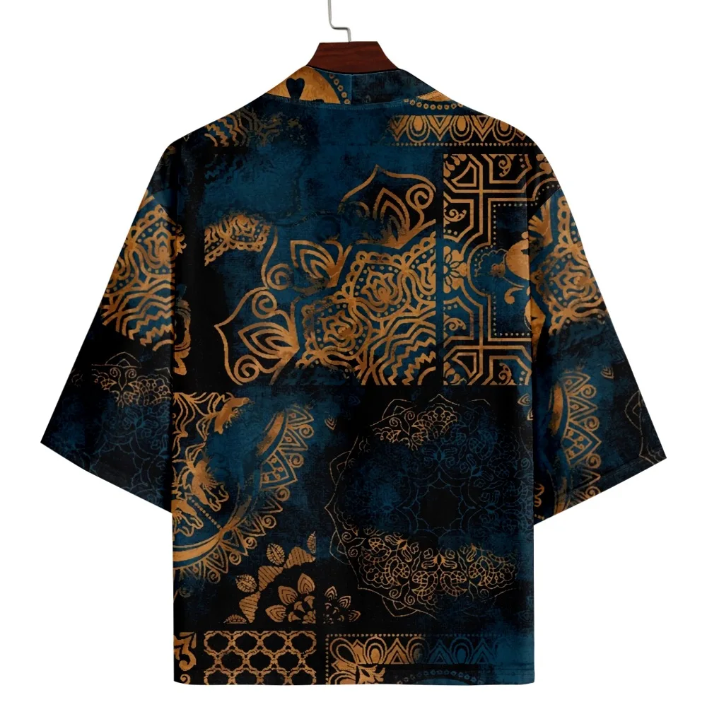 

Fashion Vintage Print Cardigan Haori Casual Women Beach Japanese Kimono Streetwear Men Traditional Tops Plus Size 4XL 5XL 6XL