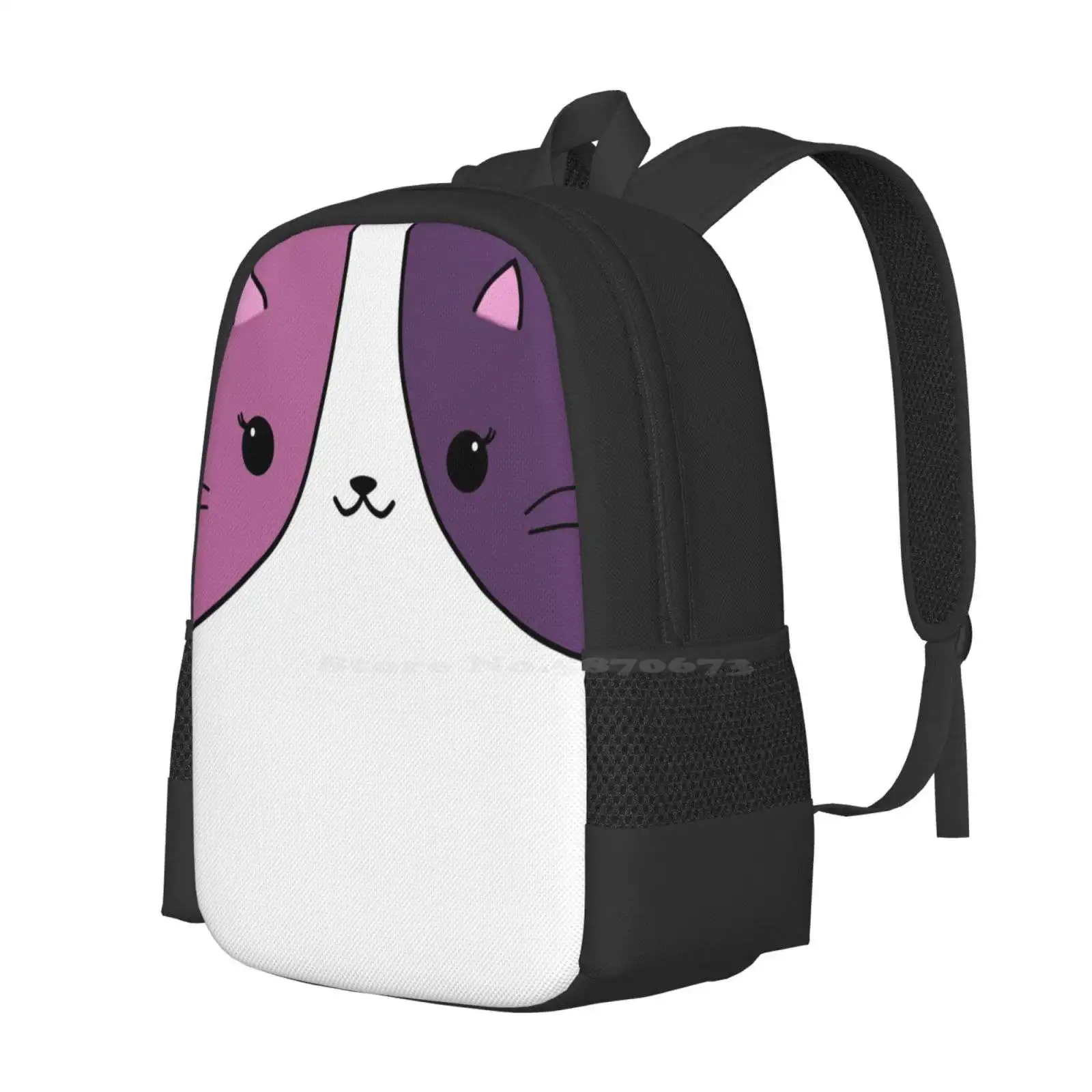 Aphmau Cat-mochila rosa y púrpura para estudiantes, bolsa de viaje para ordenador portátil, aphamau Cats, Aphmau Kitty, afmau Plushy Aphmau Pets