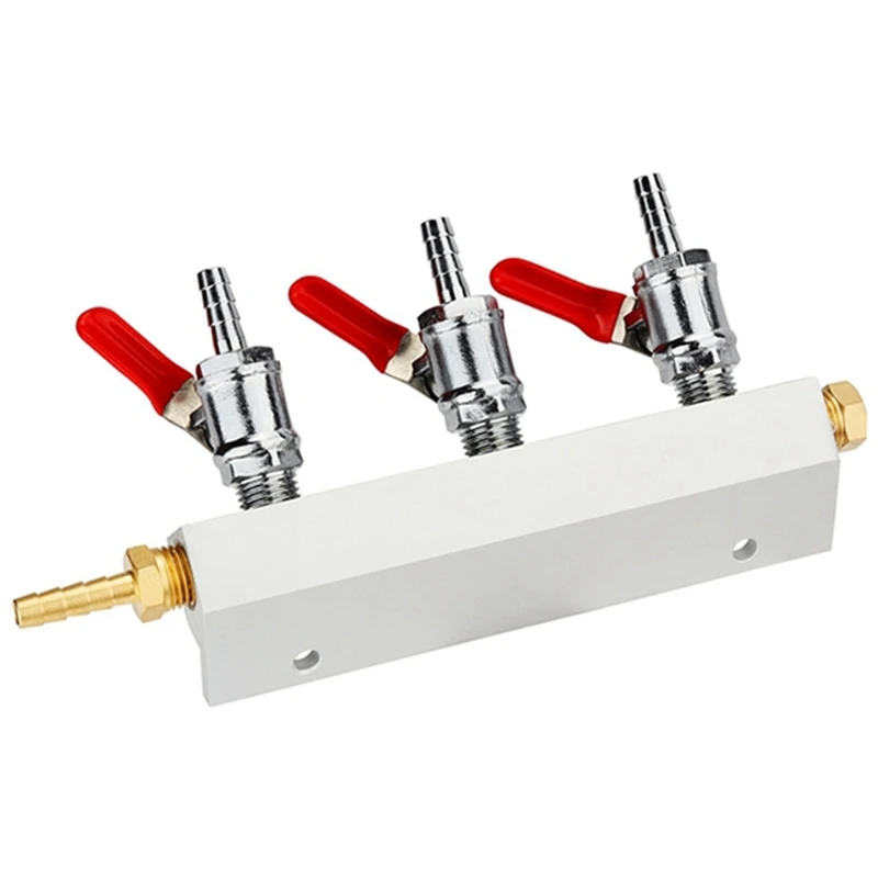 CO2 Air Distribution Manifold Splitter Draft Beer Barrel With Check Valve Homemade Beer Brewing Tool