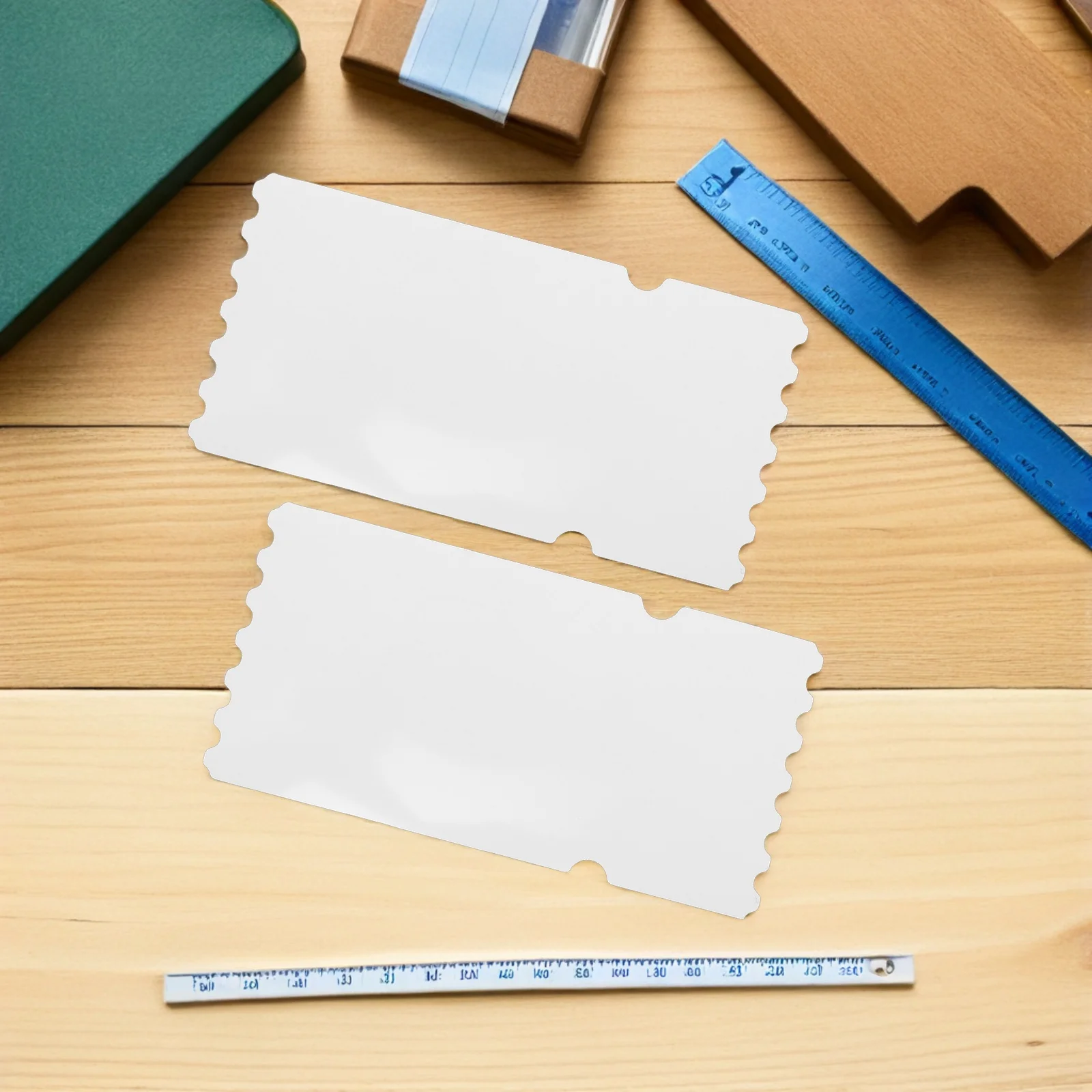 

8pcs Heat Transfer Ticket Blanks White Pet Sheets 14X7Cm Waterproof Heat Resistant Sublimation Printing Tickets For Diy Event