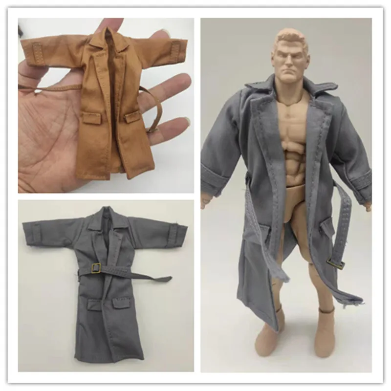 

E5-8 1/12 Scale Clothes Male Coat Model with Iron Wire for 6"