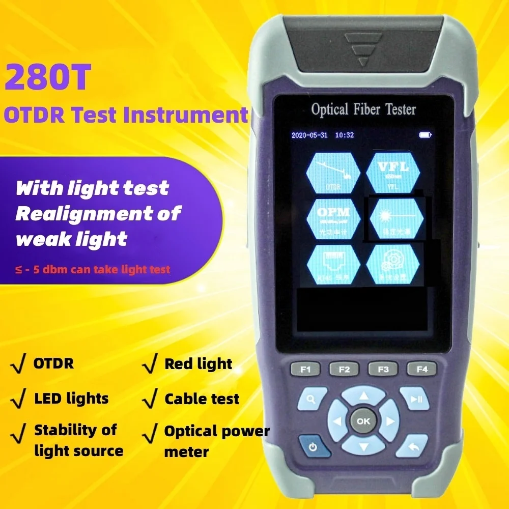 OTDR Optical Fiber Tester Fault Break Point Detector 1310nm 1550nm Optical Fiber Breakpoint Finder Time Domain Reflectometer