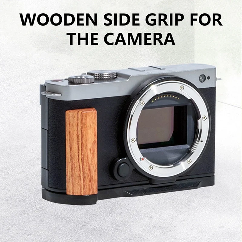 Top-L-Handle Wooden Grip Photo Expansion Quick Release Plate Bracket For Panasonic Lumix S9 Camera Accessories