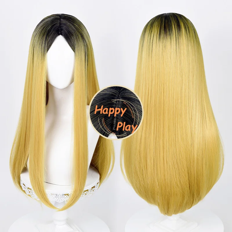 4 Styles Kenma Kozume Cosplay Wig Golden Black Dyeing Kozume Kenma Females Wig Heat Resistant Synthetic Hair Halloween Carnival