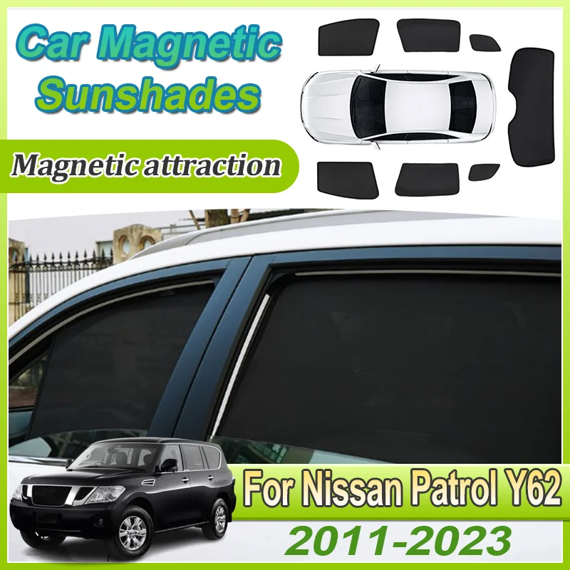 

Для Nissan Patrol Y62 2023 и MK6 2011-2022: Солнцезащитные шторки, защита от УФ-лучей, шторки для конфиденциальности, автомобильные аксессуары