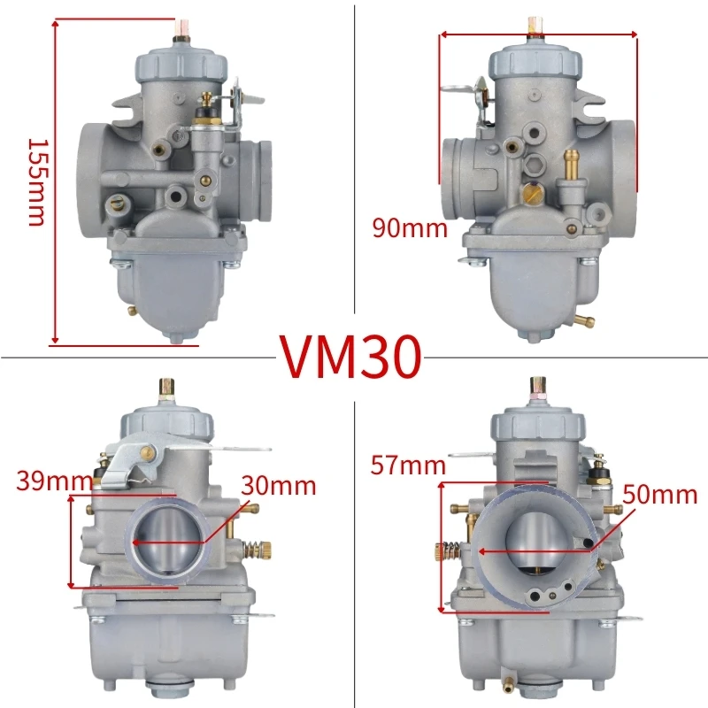 VM30 دراجة نارية سباق المكربن ل Mikuni PZ34J VM 30 34 مللي متر VM30-83 VM كاواساكي KZ400 العالمي ATV Carb 2/4 السكتة الدماغية