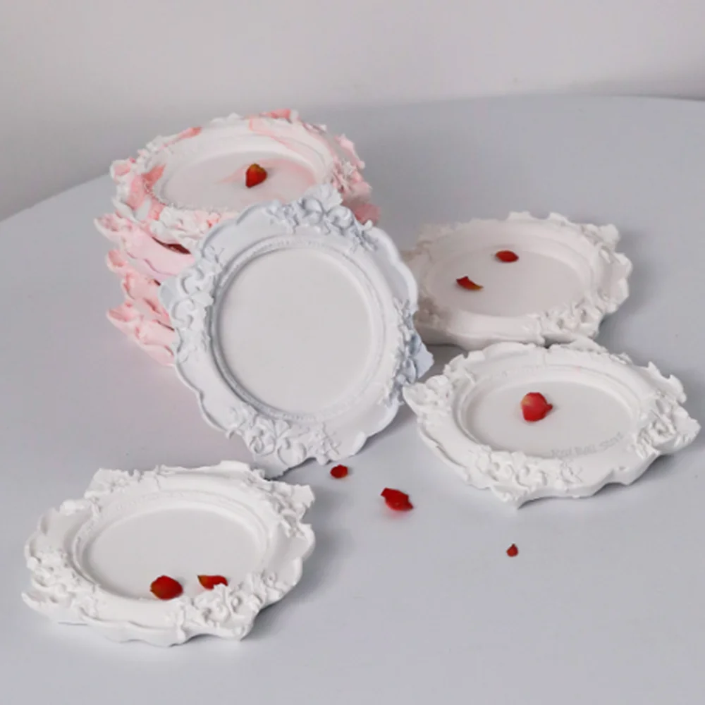 Cake Pallet Mold Silicone Cement Dish Mould Silicone Mold Baroque Tray Mould For Artisan Baking Craft Enthusiasts Kitchenware