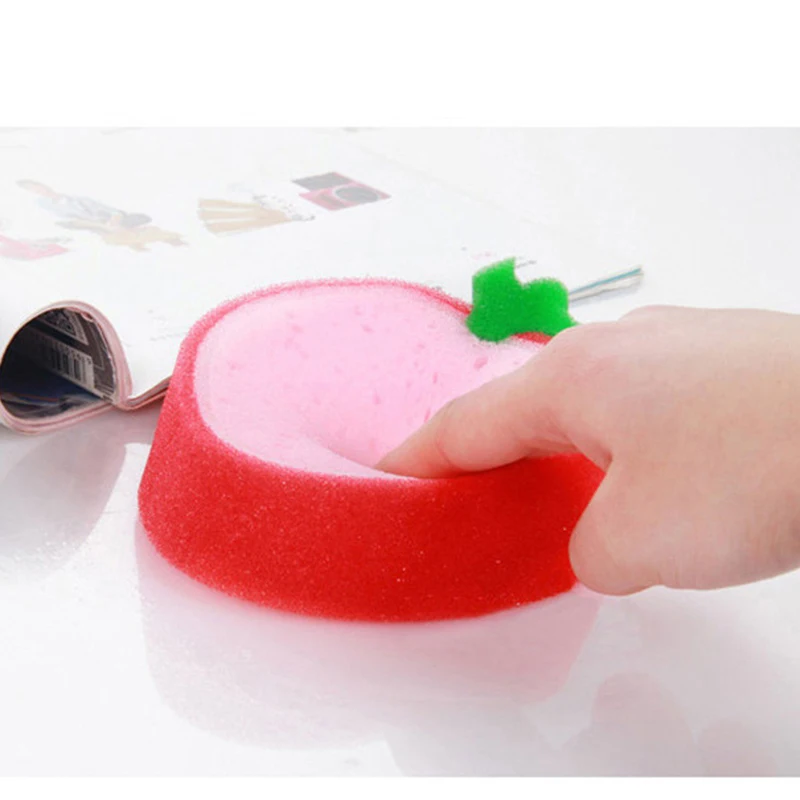 Cute Fruit Shape Bath Sponge Soft Shower Brush Dead Skin Removal Bathroom Body Scrubber Exfoliating Cleaner Women Men Kids