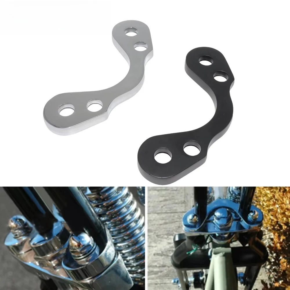Adaptador de árbol para manillar de motocicleta, abrazadera superior, elevador ancho para Harley Bobber Chopper Cafe Racer perso
