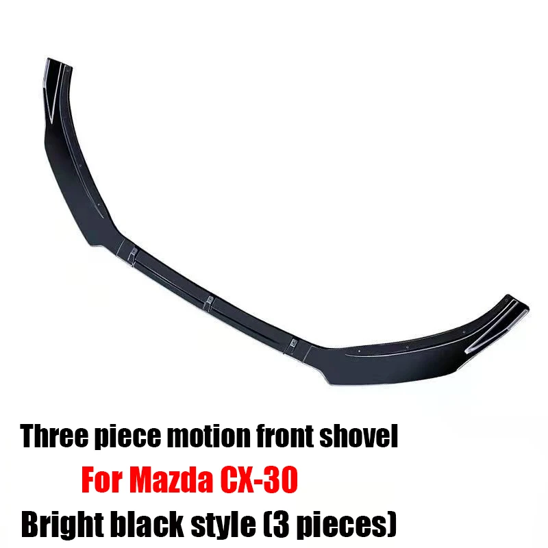 For Mazda CX30 front shovel, new CX-30 modification, front bumper, three section sports front lip decoration