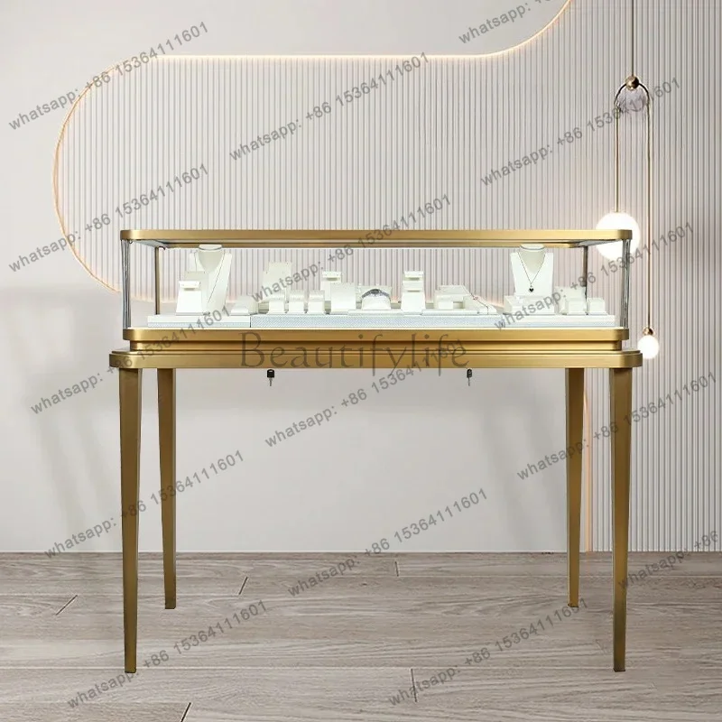 

Custom, Luxury Custom Retail Shop Interior Design Watches Jewelry Store Showroom Glass Display Cabinet With LED Light