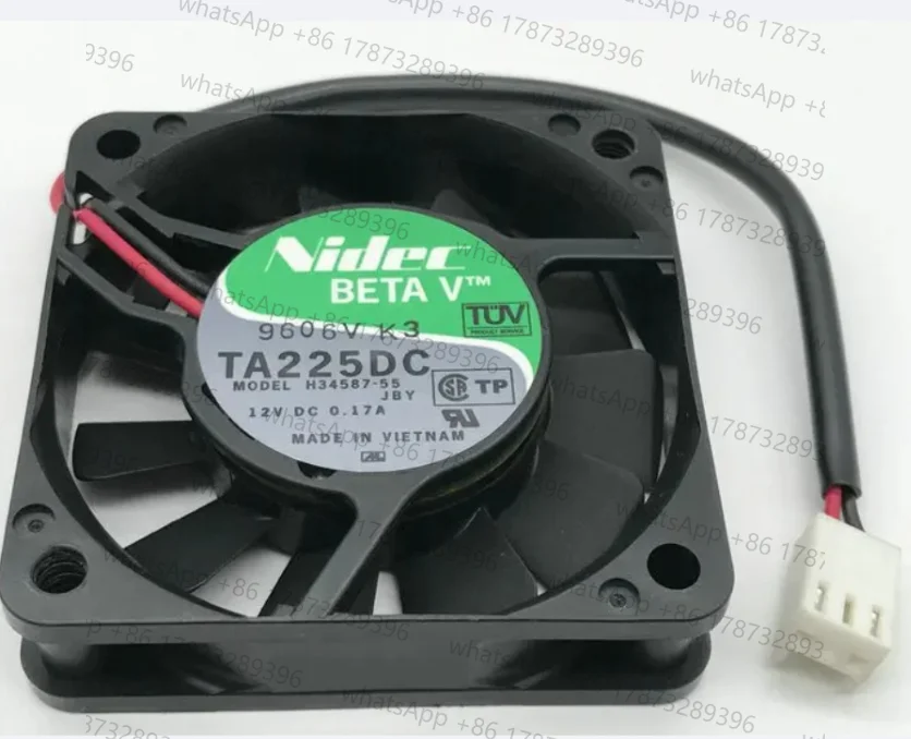 Новый охлаждающий вентилятор Nidec TA225DC H34587-55 DC12V 0,17A 6 см охлаждающий вентилятор 6015 60X60X15MM Новый охлаждающий вентилятор Nidec TA225DC H34587-55 DC12V 0,17A 6 см охлаждающий вентилятор 6015 60X60X15MM