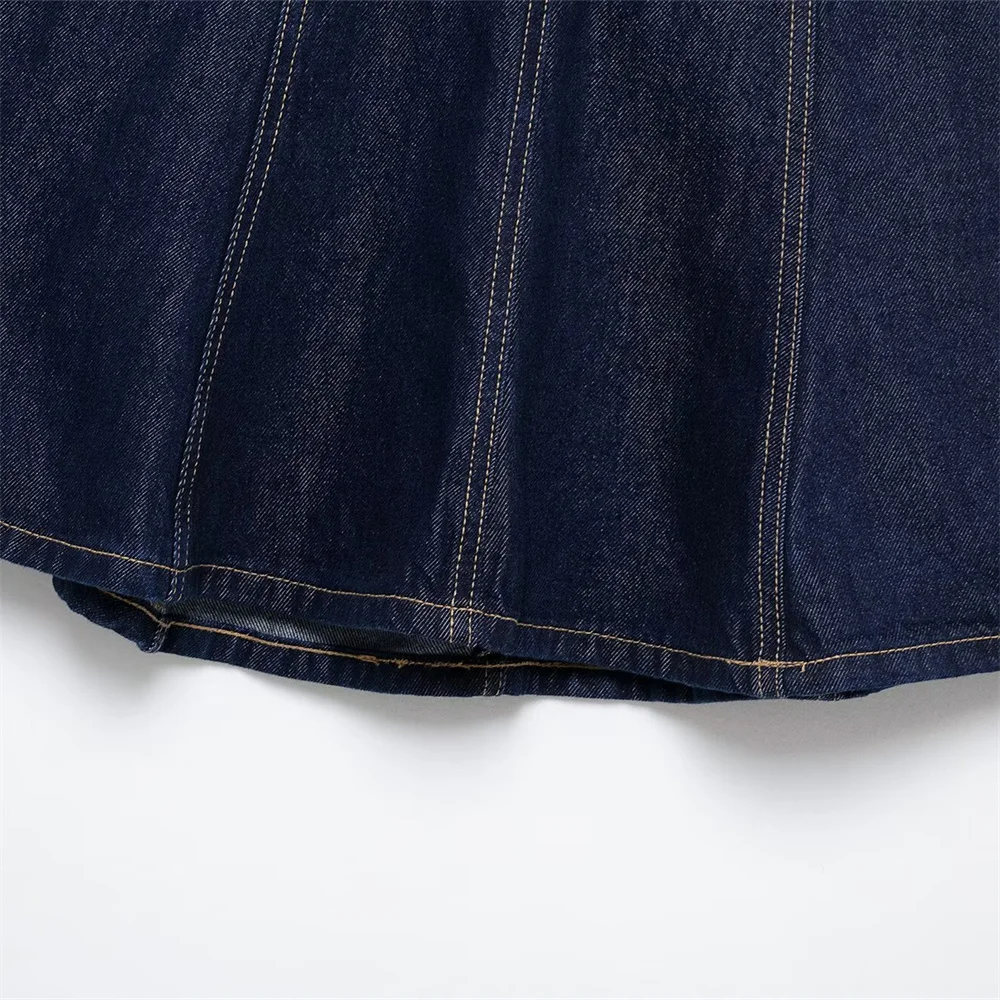 Women's Denim Mini Skirt Zipper Pocket Decoration A-line Skirt Spring/Summer New Casual Women's Half Skirt
