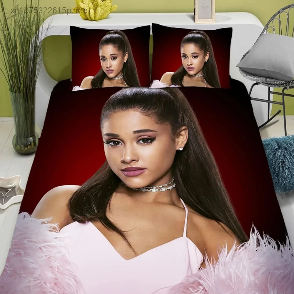 Singer Ariana Grande Duvet Cover Pillowcase Bedding Set Adult Girls Bedroom Decoration Girl Gift Single Twin King Size