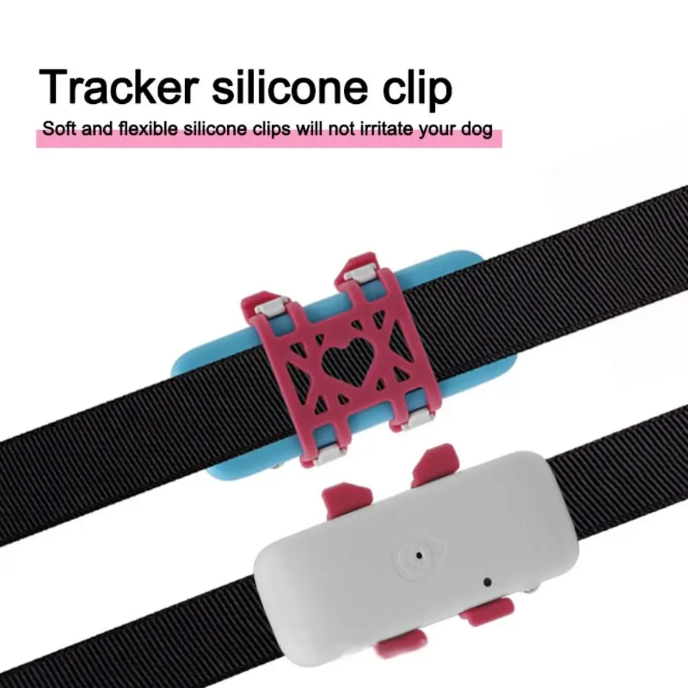 Mini Pet Tracker Silicone Clip Easy to Install Anti-slip Pet Positioner Fixing Clips Locator Accessories for For Pet GPS TK911SA
