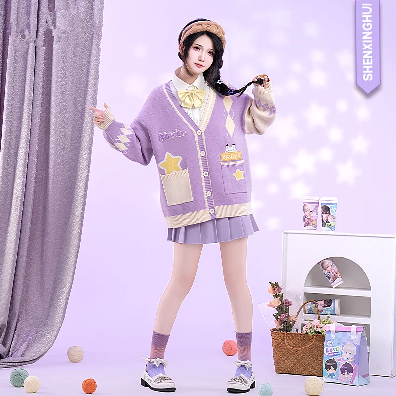 

Xavier Sweater Coat Love and Deepspace Xavier Cosplay Costume Anime Men Halloween Activity Party Role Play Clothing 2025 NEW