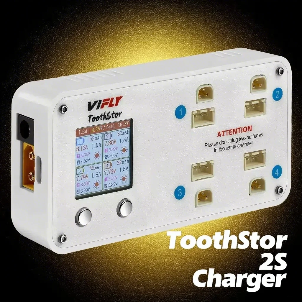VIFLY ToothStor 2S Balance Charger Discharger for RC FPV Drones