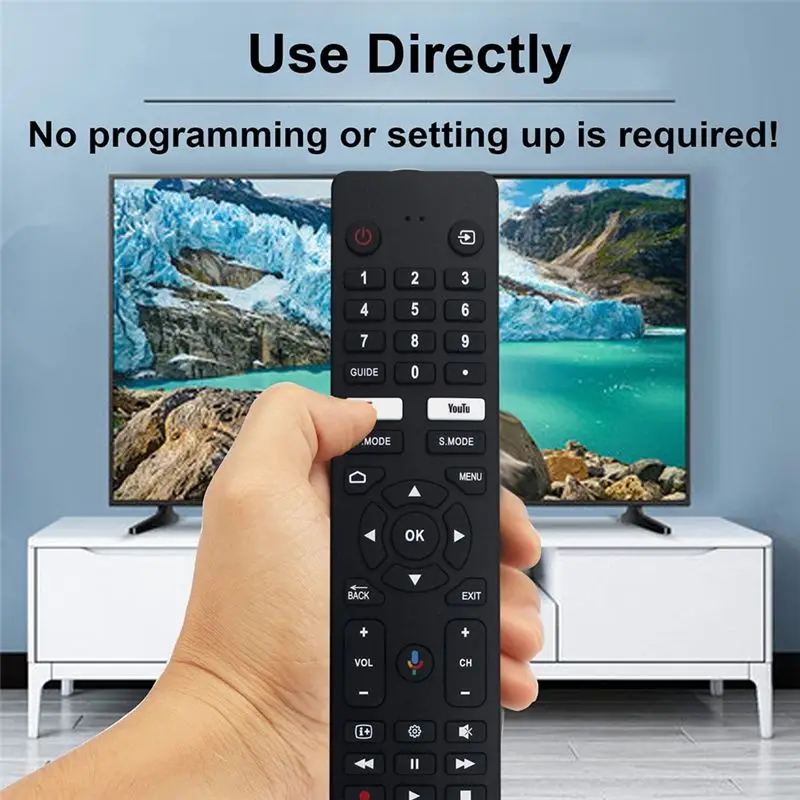 RC-NZ Remote Control Replacement For VEON Smart 4K UHD LED HDTV Android TV No Voice Functionality