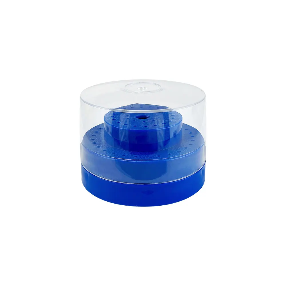 Boîte à fraises dentaires en plastique, support de placement de forets diamantés, fraises en carbure de désinfection, étui de nuit dentaire, 60 trous