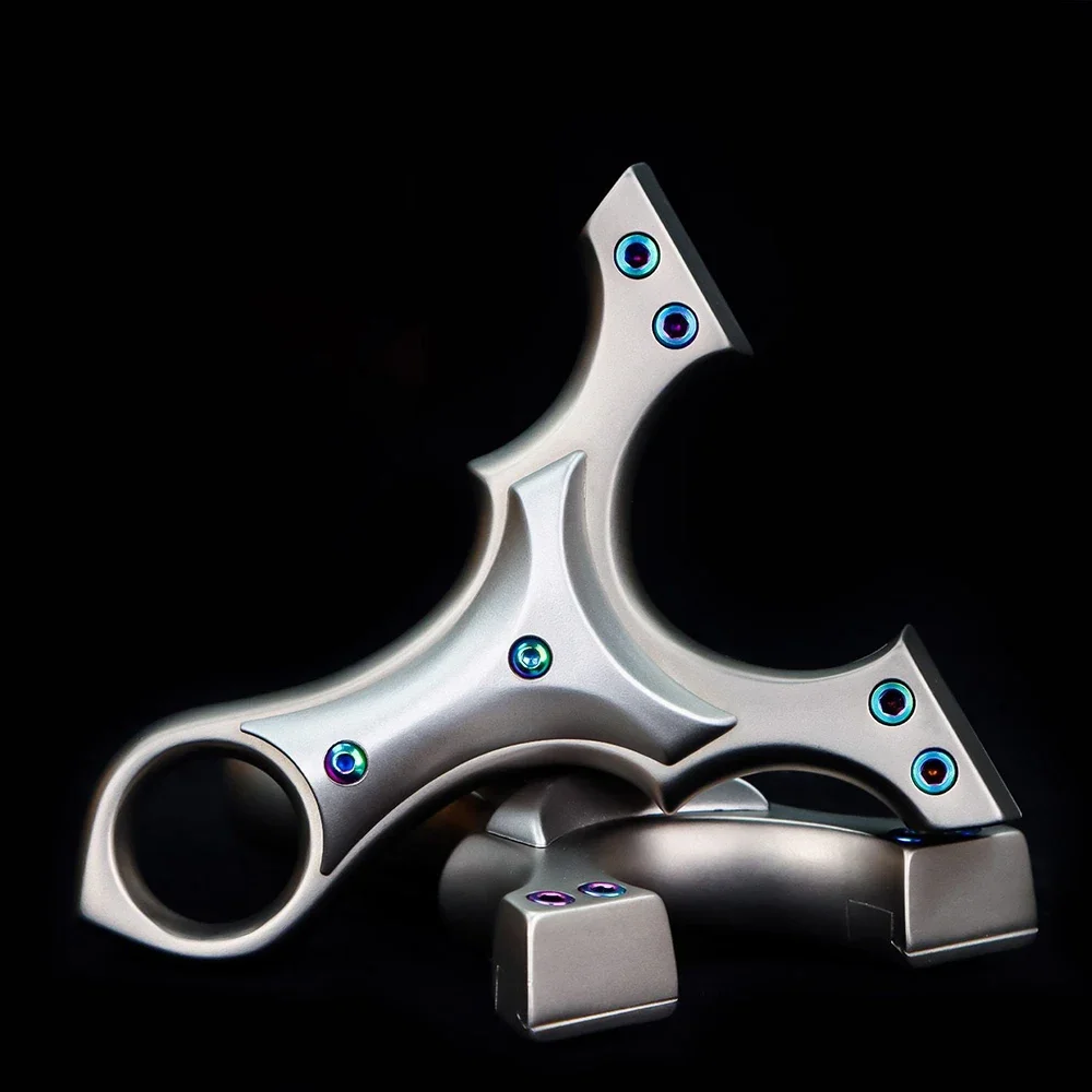 High-quality Super-hard Stainless Steel Metal Slingshot Competition-specific High-power Sling Hunting Shooting OTT Slingshot