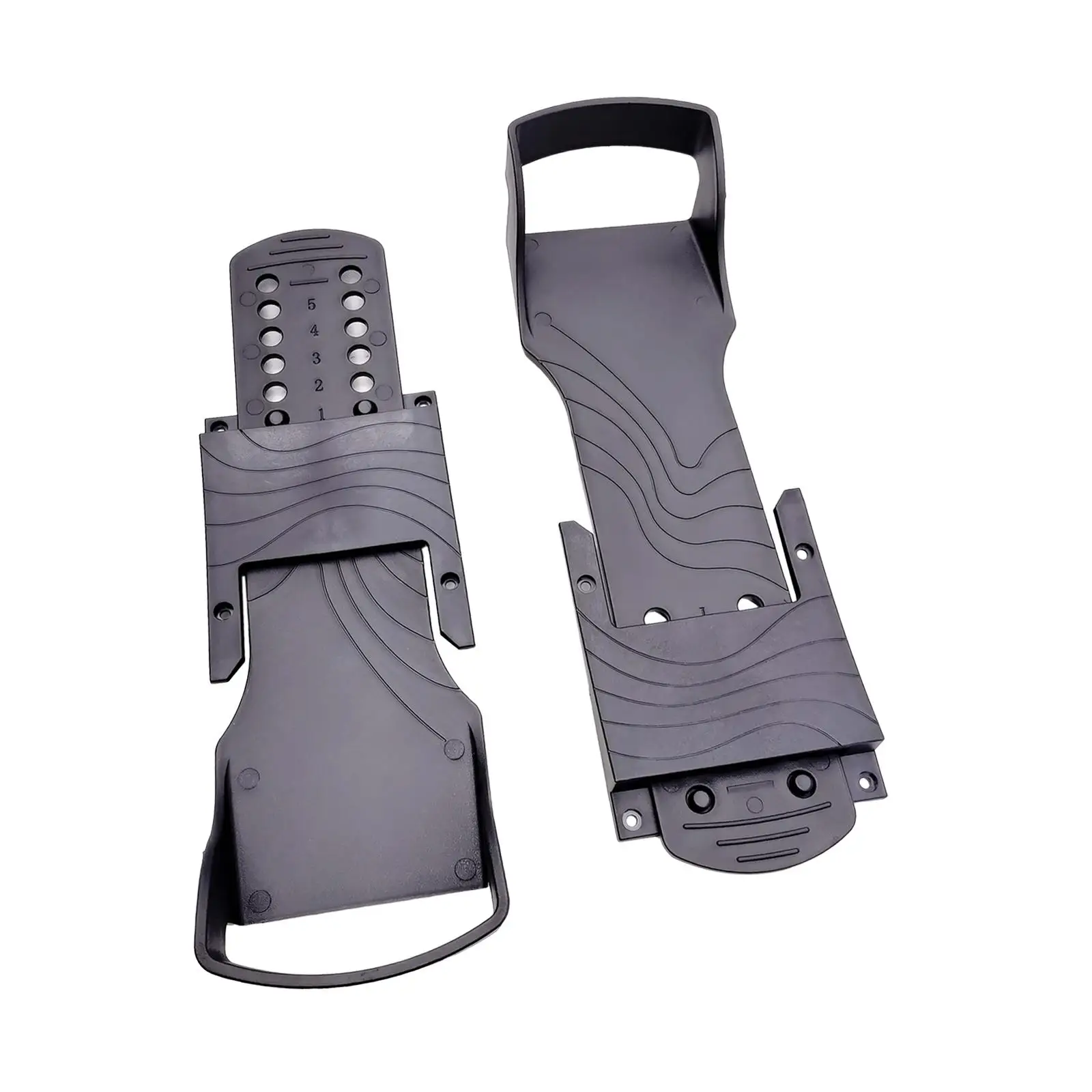Rowing Machine Pedals Replacement Black Easy to Install 1 Pair Foot Pedals for Home Gym Workout Indoor Rower
