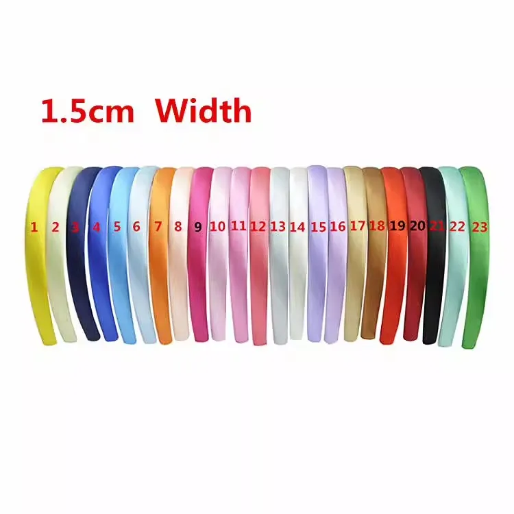 5pcs 24 color 1.5cm candy colored wrap fabric hair hoop fashion headband not damaging hair DIY headwear hair accessories