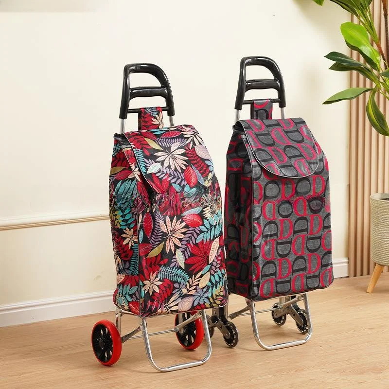 convenient-portable-picnic-hand-pulling-cart-sturdy-shopping-cart-large-size-oxford-cloth-body-zinc-coated-tube-handle
