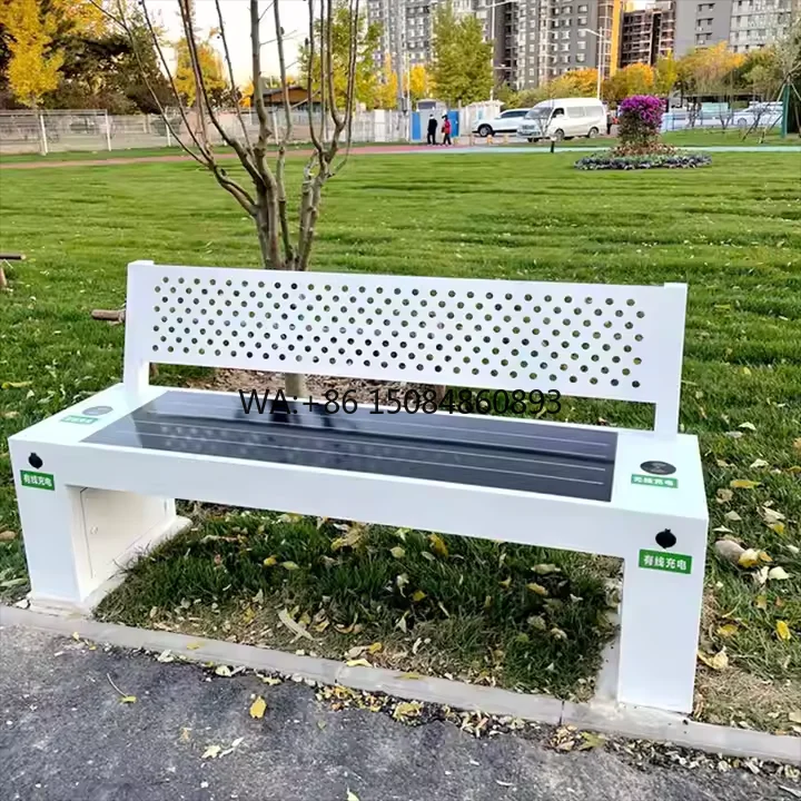 

PV Solar Outdoor Smart Leisure Bench Multi-functional Garden Patio Seating Durable Public Landscape Smart Furniture